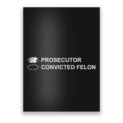 The Prosecutor Vs Convicted Felon Funny Ballot Paper Voting Poster