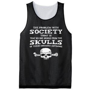 The Problem With Society Today Funny Graphic  Mesh Reversible Basketball Jersey Tank