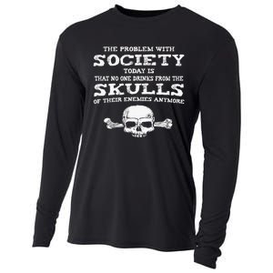 The Problem With Society Today Funny Graphic  Cooling Performance Long Sleeve Crew