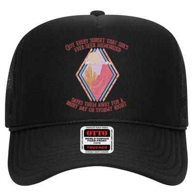 The Painter Western Country Music High Crown Mesh Back Trucker Hat