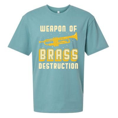 Trumpet Player Weapon of Brass Destruction Quote Instrument Sueded Cloud Jersey T-Shirt