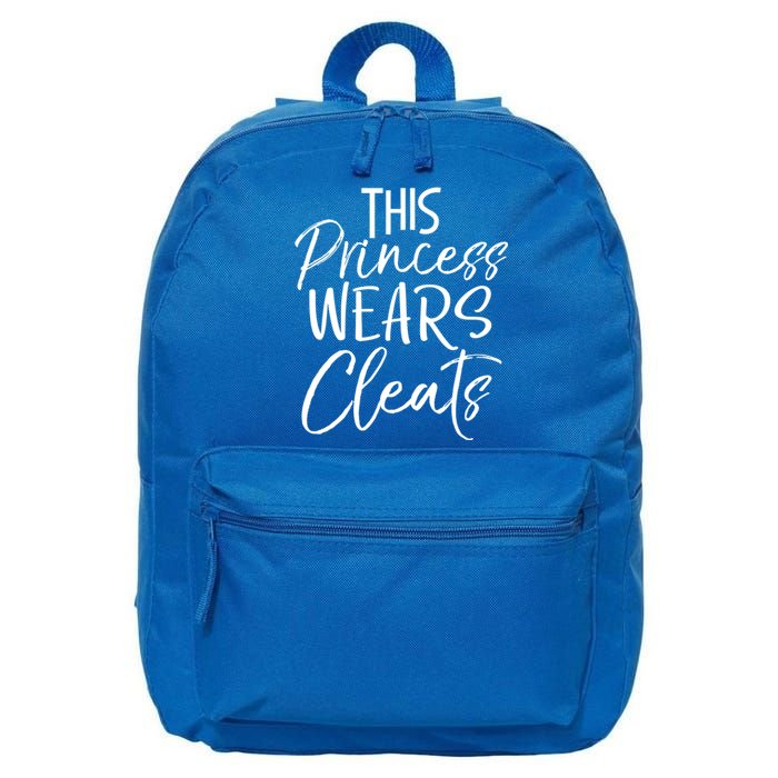 This Princess Wears Cleats Gift Soccer Gift 16 in Basic Backpack