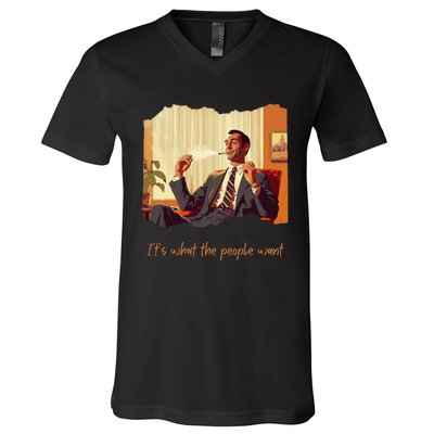 The People Want Indoor Smoking V-Neck T-Shirt