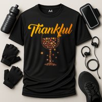 Thankful Pumpkin Wine, Thankful Grateful Blessed Autumn Fall 2022 Cooling Performance Crew T-Shirt