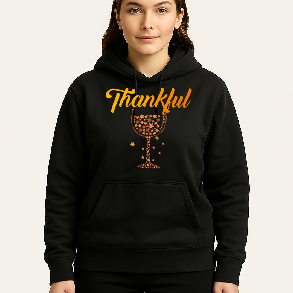 Thankful Pumpkin Wine, Thankful Grateful Blessed Autumn Fall 2022 Hoodie