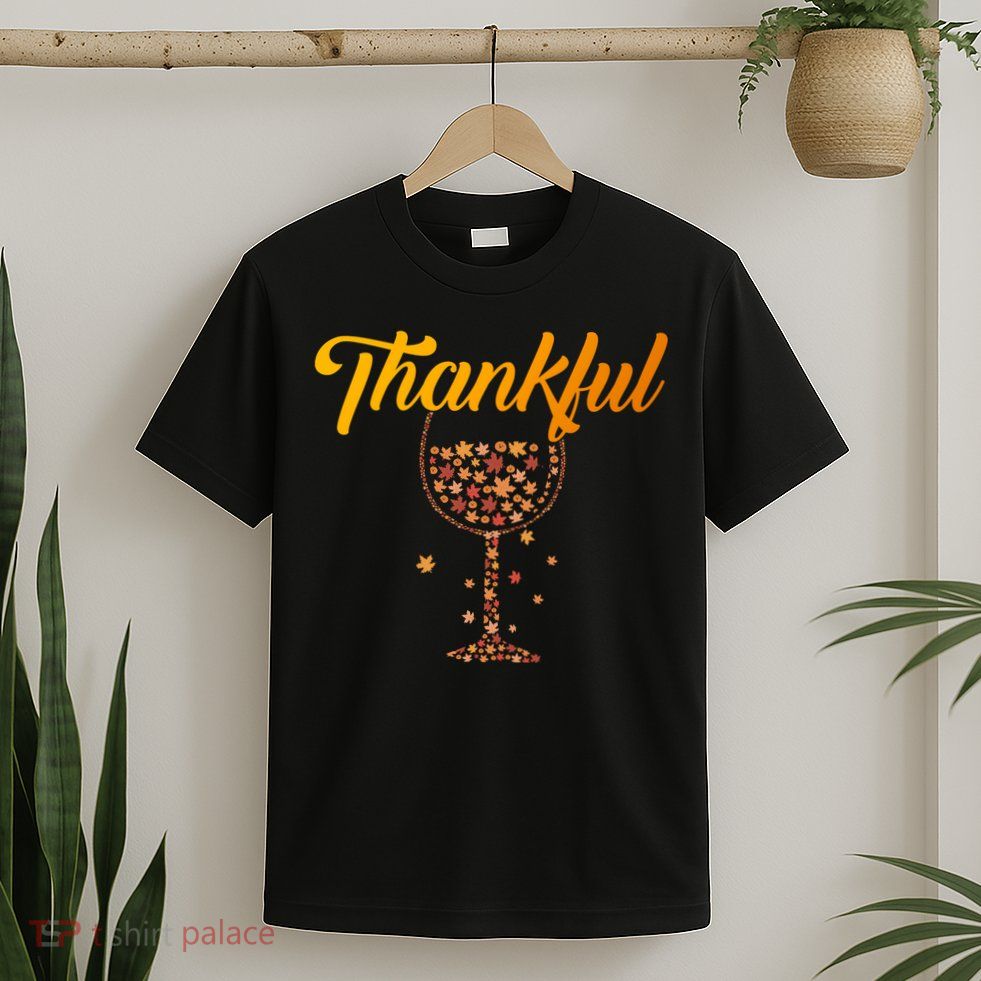 Thankful Pumpkin Wine, Thankful Grateful Blessed Autumn Fall 2022 T-Shirt
