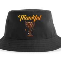 Thankful Pumpkin Wine, Thankful Grateful Blessed Autumn Fall 2022 Sustainable Bucket Hat