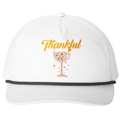 Thankful Pumpkin Wine, Thankful Grateful Blessed Autumn Fall 2022 Snapback Five-Panel Rope Hat