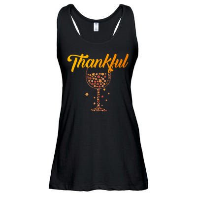 Thankful Pumpkin Wine, Thankful Grateful Blessed Autumn Fall 2022 Ladies Essential Flowy Tank