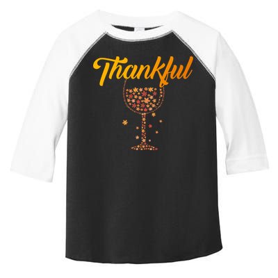 Thankful Pumpkin Wine, Thankful Grateful Blessed Autumn Fall 2022 Toddler Fine Jersey T-Shirt