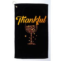 Thankful Pumpkin Wine, Thankful Grateful Blessed Autumn Fall 2022 Golf Towel