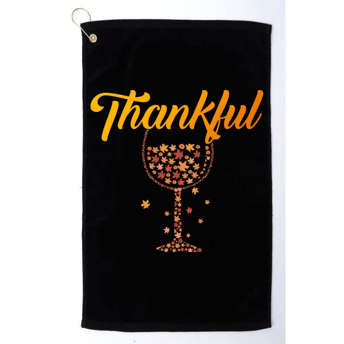 Thankful Pumpkin Wine, Thankful Grateful Blessed Autumn Fall 2022 Golf Towel