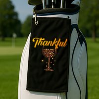 Thankful Pumpkin Wine, Thankful Grateful Blessed Autumn Fall 2022 Golf Towel