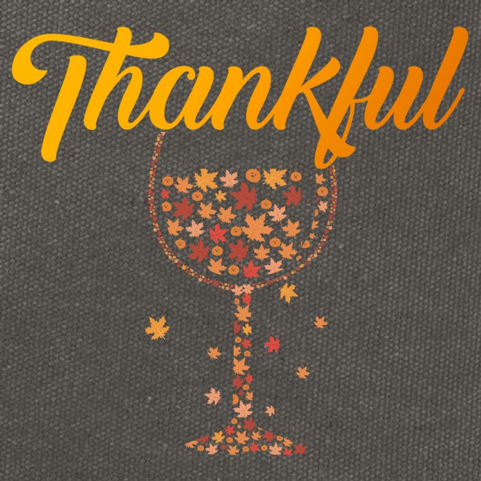 Thankful Pumpkin Wine, Thankful Grateful Blessed Autumn Fall 2022 Cotton Canvas Backpack