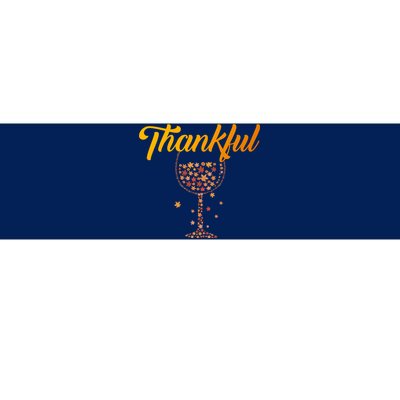 Thankful Pumpkin Wine, Thankful Grateful Blessed Autumn Fall 2022 Bumper Sticker