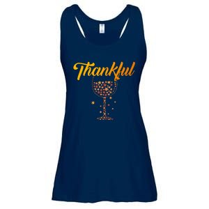 Thankful Pumpkin Wine, Thankful Grateful Blessed Autumn Fall 2022 Ladies Essential Flowy Tank