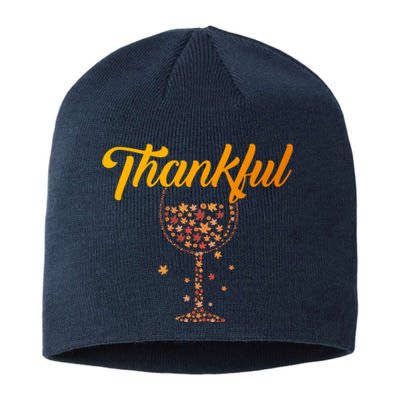 Thankful Pumpkin Wine, Thankful Grateful Blessed Autumn Fall 2022 Sustainable Beanie