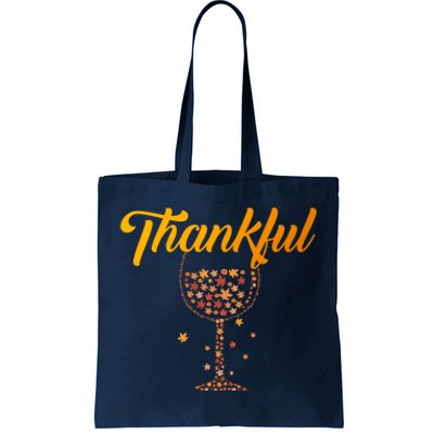 Thankful Pumpkin Wine, Thankful Grateful Blessed Autumn Fall 2022 Tote Bag