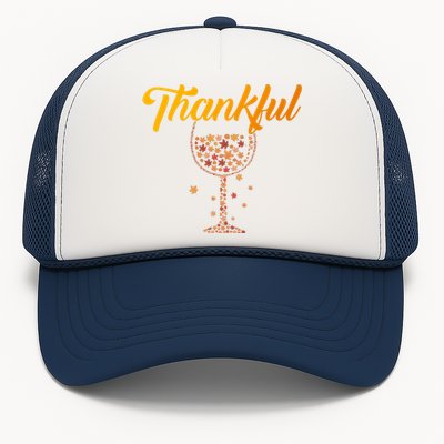 Thankful Pumpkin Wine, Thankful Grateful Blessed Autumn Fall 2022 Trucker Hat