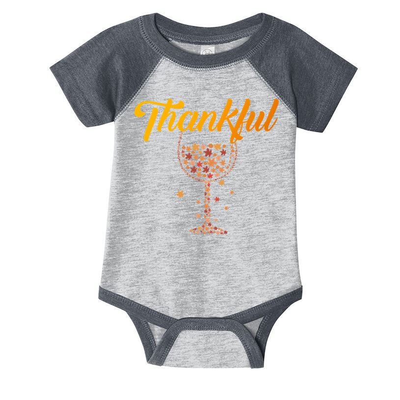 Thankful Pumpkin Wine, Thankful Grateful Blessed Autumn Fall 2022 Infant Baby Jersey Bodysuit