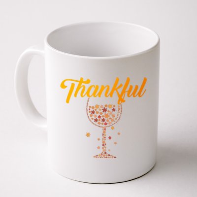 Thankful Pumpkin Wine, Thankful Grateful Blessed Autumn Fall 2022 Coffee Mug