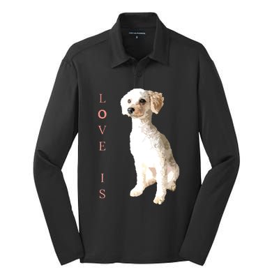 Toy Poodle Women Men Kids Dog Mom Dad Love Pet Gift T Silk Touch Performance Long Sleeve Polo