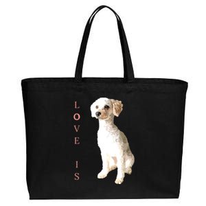 Toy Poodle Women Men Kids Dog Mom Dad Love Pet Gift T Cotton Canvas Jumbo Tote