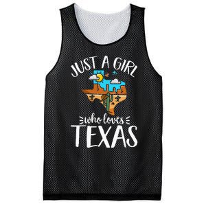 Texas Pride Women Just A Girl Who Loves Her Texas Mesh Reversible Basketball Jersey Tank