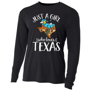 Texas Pride Women Just A Girl Who Loves Her Texas Cooling Performance Long Sleeve Crew