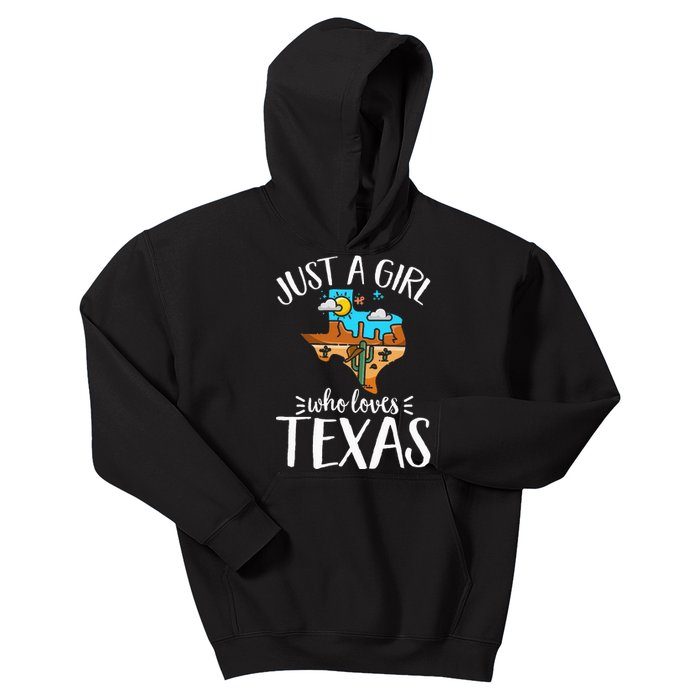 Texas Pride Women Just A Girl Who Loves Her Texas Kids Hoodie