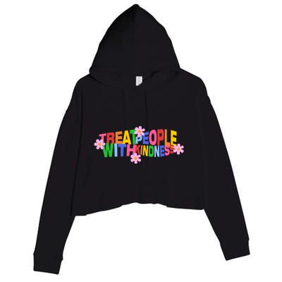 Treat People With Kindness Crop Fleece Hoodie