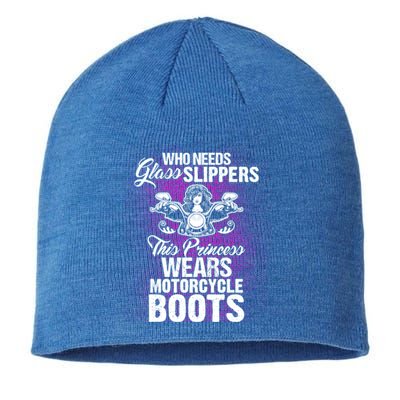 This Princess Wears Motorcycle Boots Gift Biker Babe Chick Sustainable Beanie