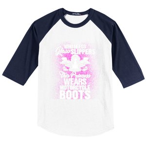 This Princess Wears Motorcycle Boots Gift Biker Babe Chick Baseball Sleeve Shirt