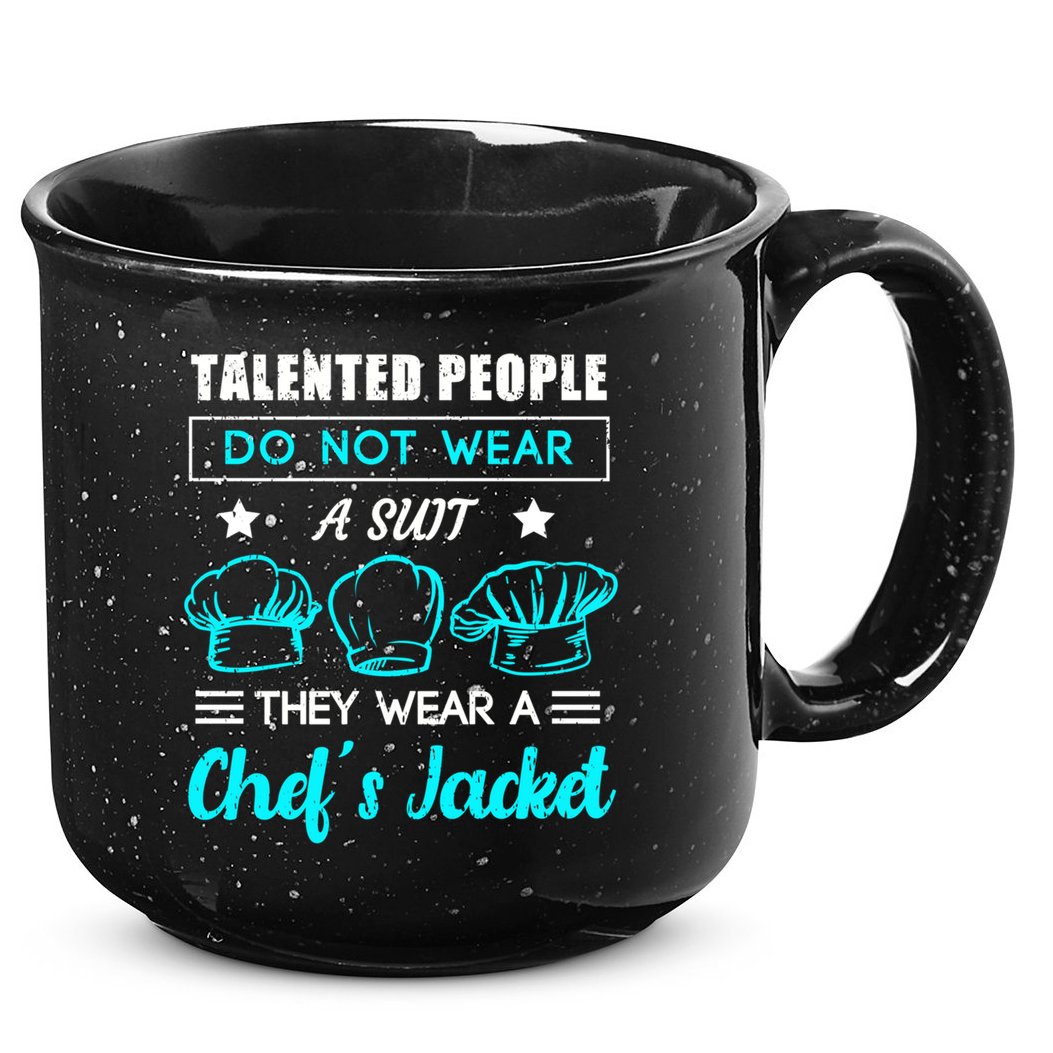 Talented People Wear A Chef Jacket Sous Chef Gift 15oz Campfire Ceramic Mug