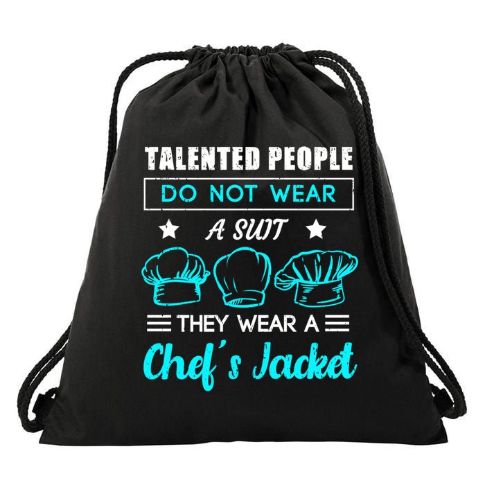 Talented People Wear A Chef Jacket Sous Chef Gift Drawstring Bag