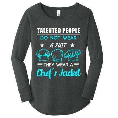 Talented People Wear A Chef Jacket Sous Chef Gift Women's Perfect Tri Tunic Long Sleeve Shirt
