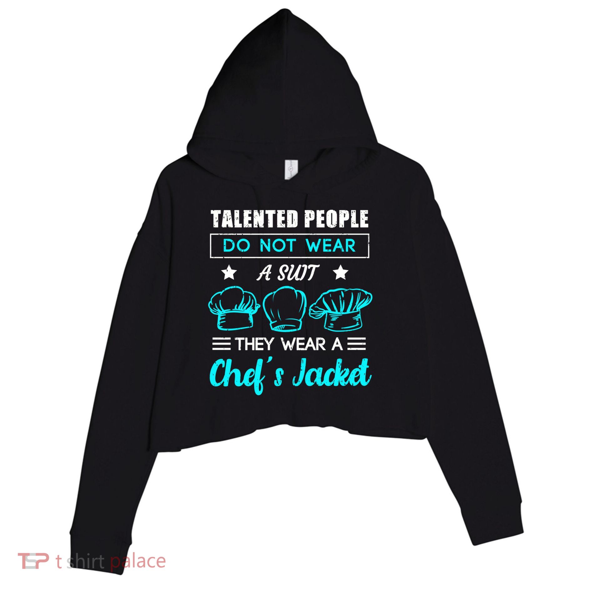 Talented People Wear A Chef Jacket Sous Chef Gift Crop Fleece Hoodie