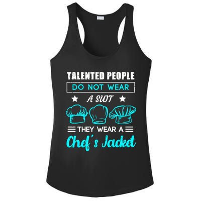 Talented People Wear A Chef Jacket Sous Chef Gift Ladies PosiCharge Competitor Racerback Tank