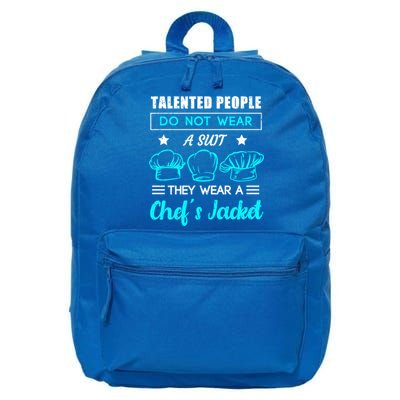 Talented People Wear A Chef Jacket Sous Chef Gift 16 in Basic Backpack