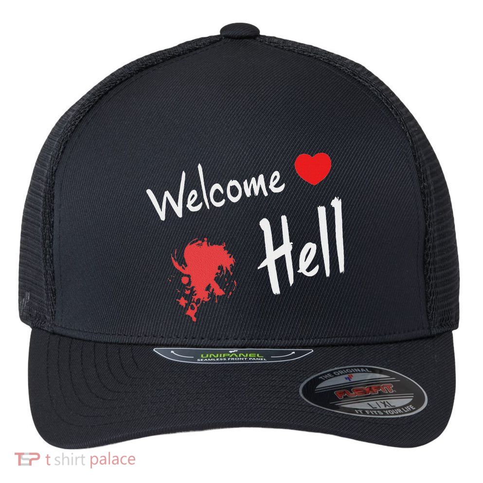 Touhou Project Welcome Hell Gensokyo Relaxed Flexfit Unipanel Trucker Cap