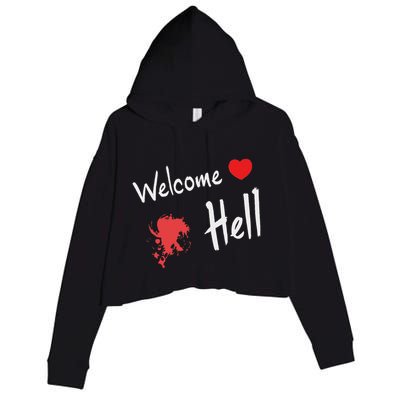 Touhou Project Welcome Hell Gensokyo Relaxed Crop Fleece Hoodie