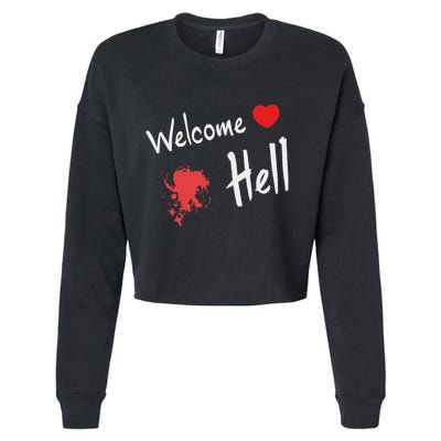 Touhou Project Welcome Hell Gensokyo Relaxed Cropped Pullover Crew