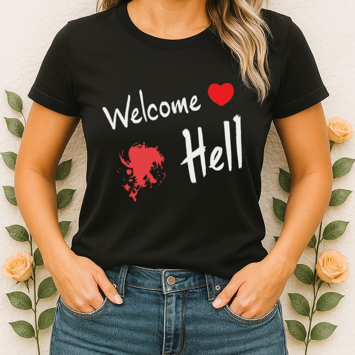 Touhou Project Welcome Hell Gensokyo Relaxed Womens T-Shirt