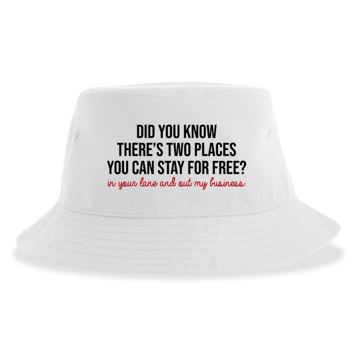 Two Places You Can Stay For Free In Your Lane And Out My Business Sustainable Bucket Hat