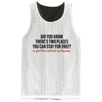 Two Places You Can Stay For Free In Your Lane And Out My Business Mesh Reversible Basketball Jersey Tank