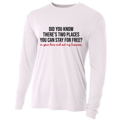 Two Places You Can Stay For Free In Your Lane And Out My Business Cooling Performance Long Sleeve Crew