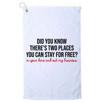 Two Places You Can Stay For Free In Your Lane And Out My Business Golf Towel