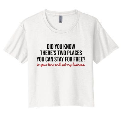 Two Places You Can Stay For Free In Your Lane And Out My Business Crop Top