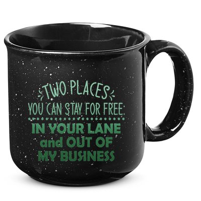 Two Places You Can Stay For Free In Your Lane And Business 15oz Campfire Ceramic Mug