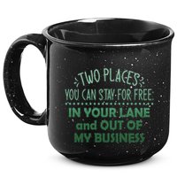 Two Places You Can Stay For Free In Your Lane And Business 15oz Campfire Ceramic Mug